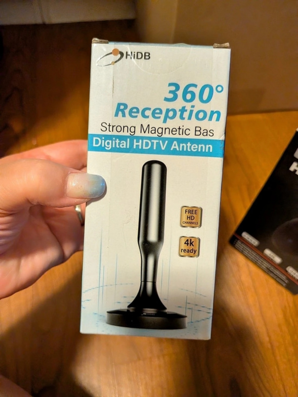 HIDB 360° Reception Strong Magnetic Base Digital HDTV Antenna HDTV Antenna Black